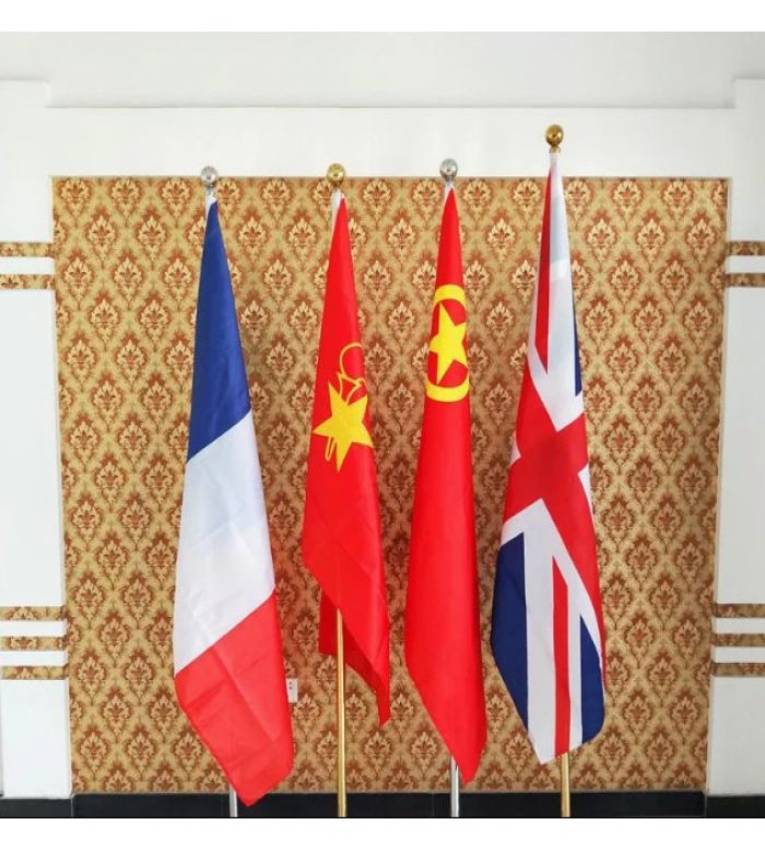 Porte-drapeauMarocain 1m en Métal Auto Retenue, support de drapeau pour les grand drapeaux